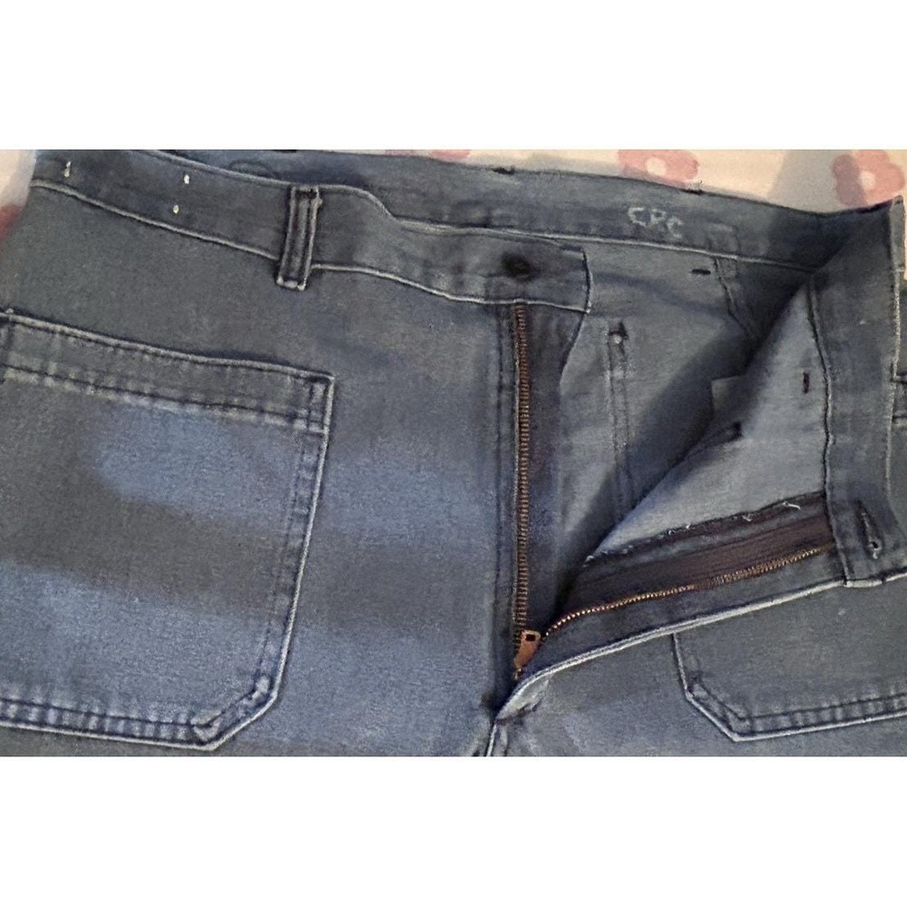 True Vintage 80s Dungarees US Navy Issued Sailor Flared Jeans 31 x 29 1980s - Picture 7 of 9